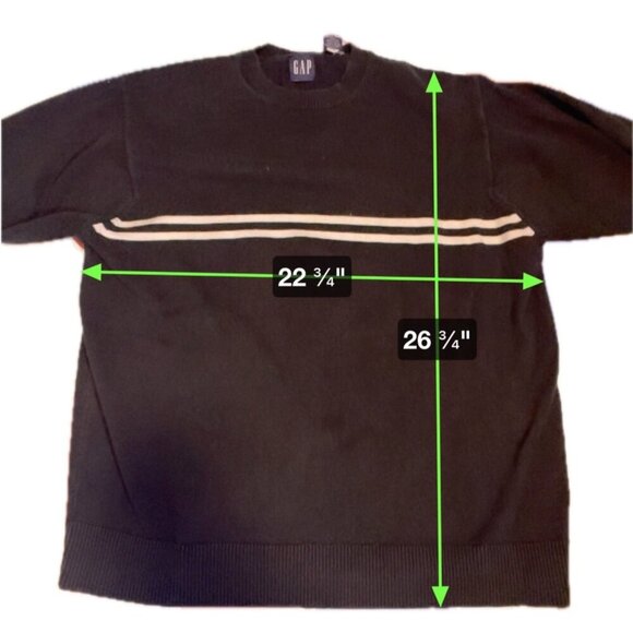Vintage 90s GAP Black Long Sleeve Crew Neck Sweater SZ Large - Picture 7 of 7